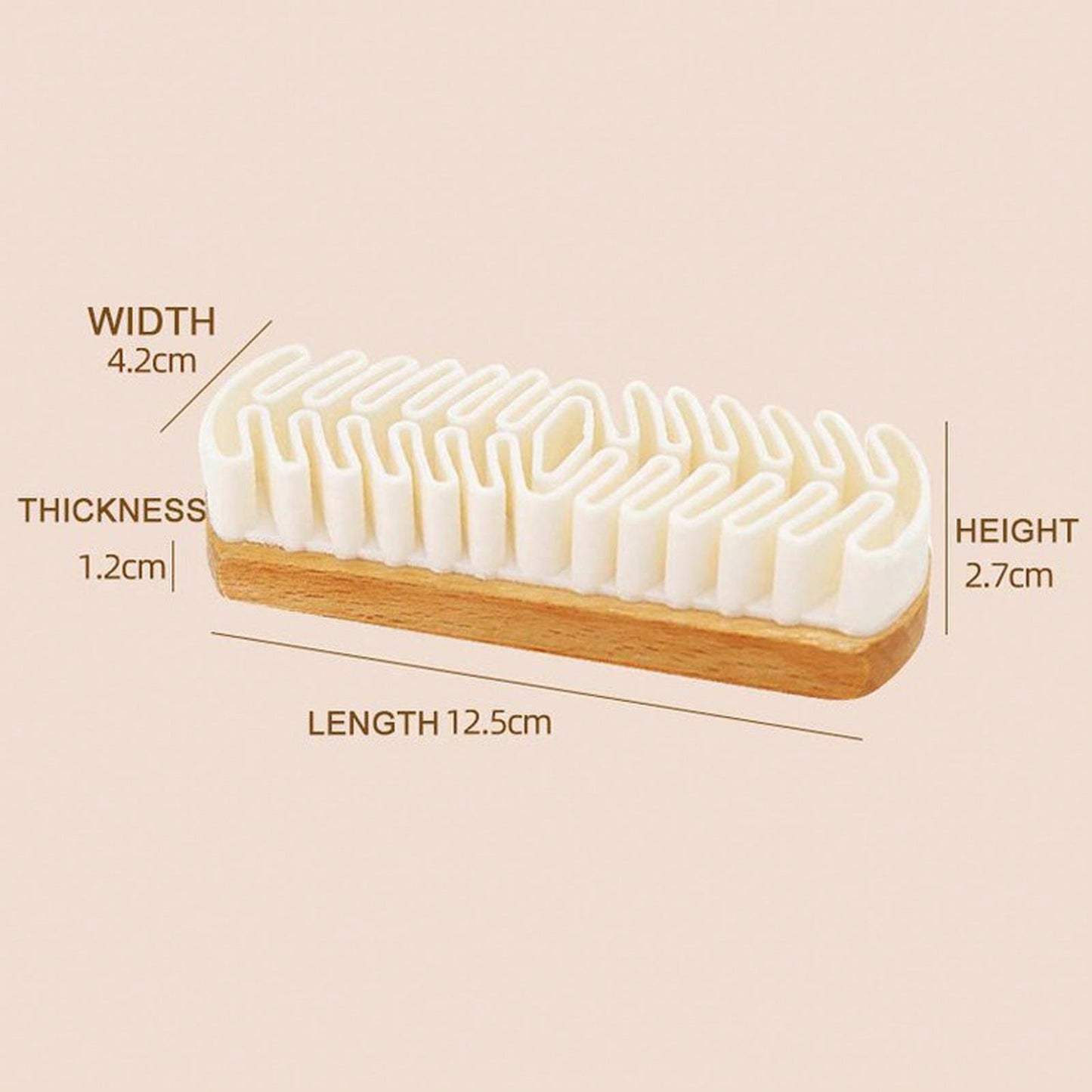 1pc Wooden Suede Shoe Brush, Boot Nap Cleaner, Clothing Care Cleaning Brush, Nubuck Shoe Brush
