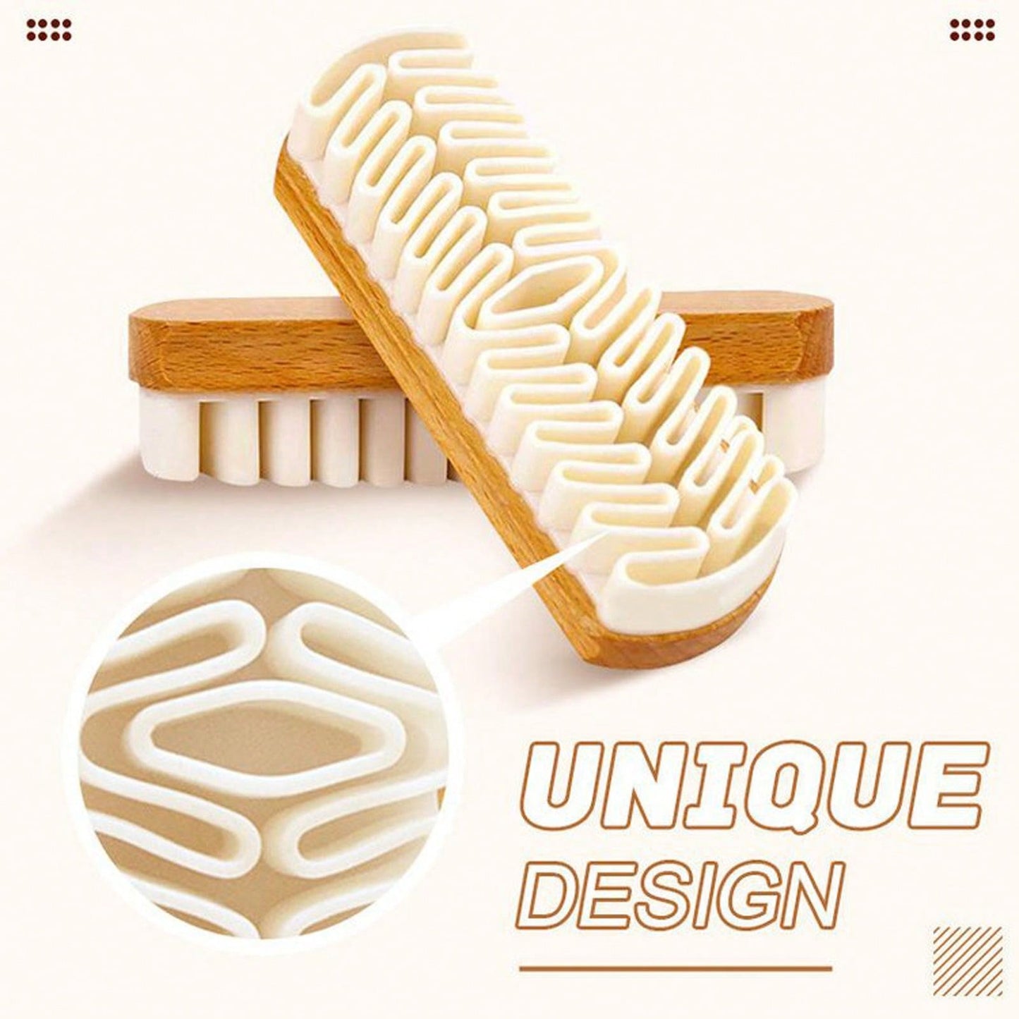 1pc Wooden Suede Shoe Brush, Boot Nap Cleaner, Clothing Care Cleaning Brush, Nubuck Shoe Brush