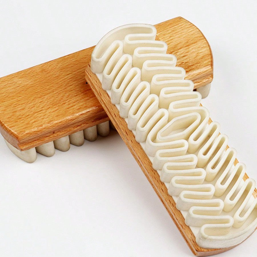 1pc Wooden Suede Shoe Brush, Boot Nap Cleaner, Clothing Care Cleaning Brush, Nubuck Shoe Brush