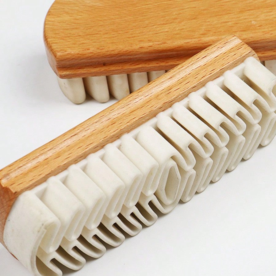 1pc Wooden Suede Shoe Brush, Boot Nap Cleaner, Clothing Care Cleaning Brush, Nubuck Shoe Brush