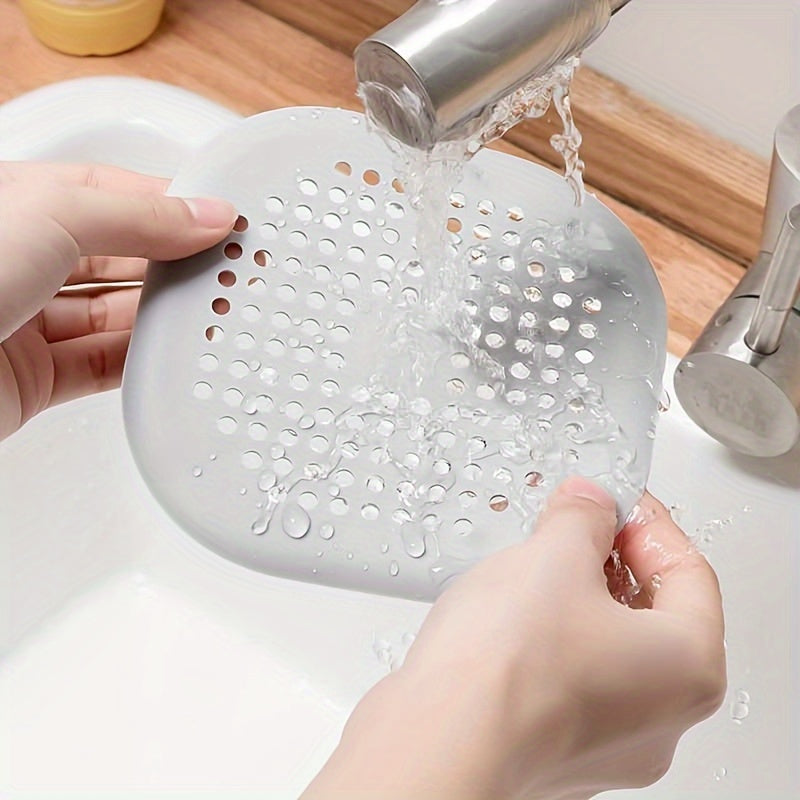 2pc Drain Catcher, Shower Silicone Hair Plug with Suction Cup Square Drain Cover, Easy to Install Set for Bathroom, Bathtub, Kitchen