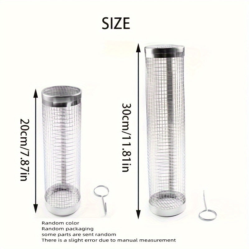 BBQ Net Tube Grill Basket, 1pc - Perfect for Grilling Fish, Vegetables & More - Kitchen Gadgets & Accessories for Home & Outdoor Decor