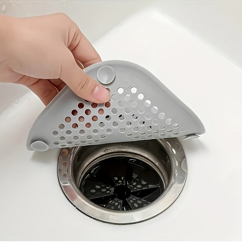 2pc Drain Catcher, Shower Silicone Hair Plug with Suction Cup Square Drain Cover, Easy to Install Set for Bathroom, Bathtub, Kitchen