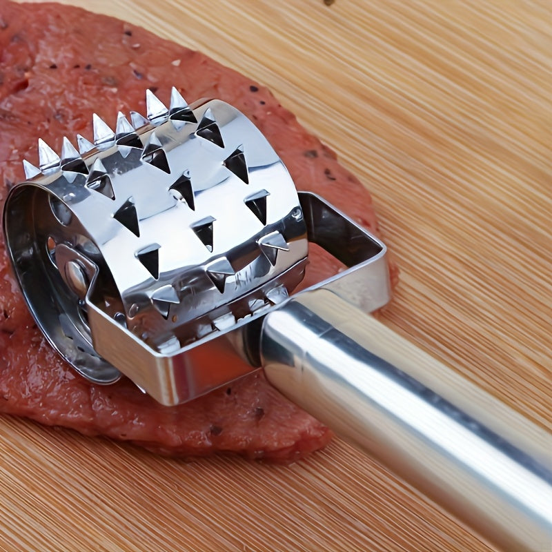 Stainless Steel Meat Tenderizer Needle, Meat Tenderizer - Versatile Kitchen Tool Perfect For Steaks, Pork, Etc. - Fixed Durable Roller For Perfect Tenderizing Results