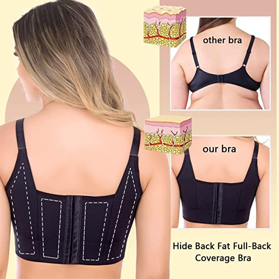 🔥BUY 1 GET 1 FREE🔥Women's Deep Cup Bra Hide Back Fat Full Back Coverage Push Up Bra with Shapewear Incorporated